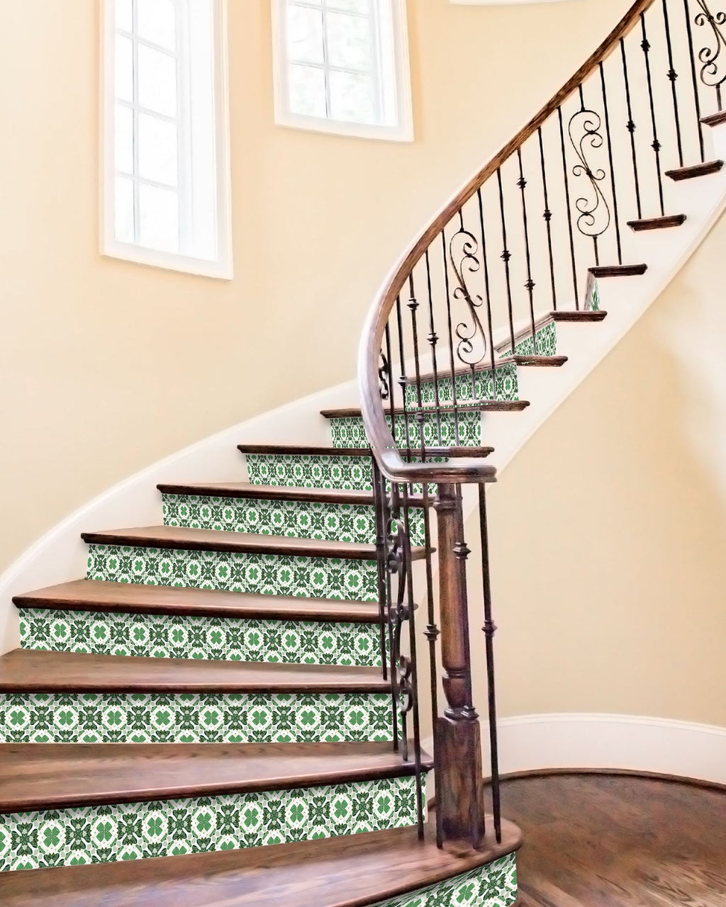 Azulejo Adhesivo Hidráulico Oriental Mosaico Verde Home & Living 