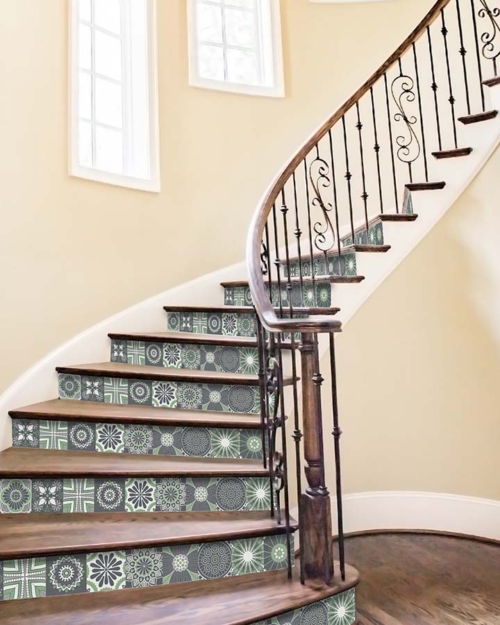 Azulejo Adhesivo Hidráulico Verde Home & Living 