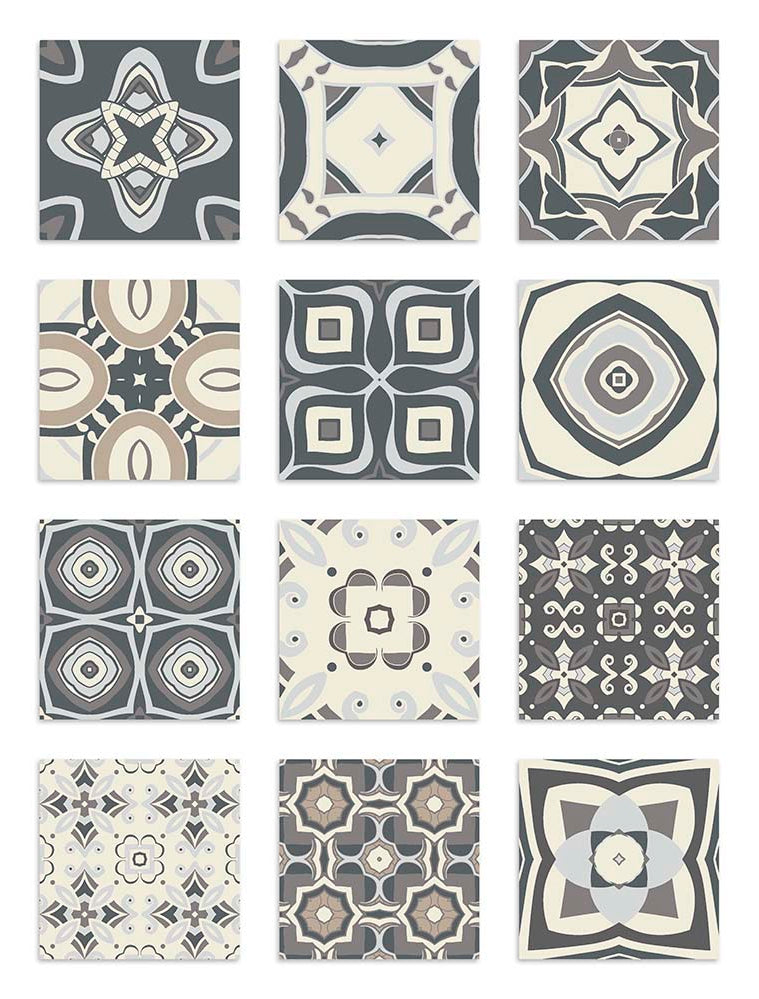 Azulejo Adhesivo Modelo Hidráulico Gris Home & Living 