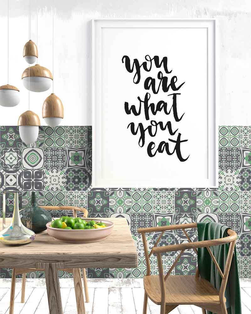 Azulejo Adhesivo Modelo Hidráulico Verde Home & Living 