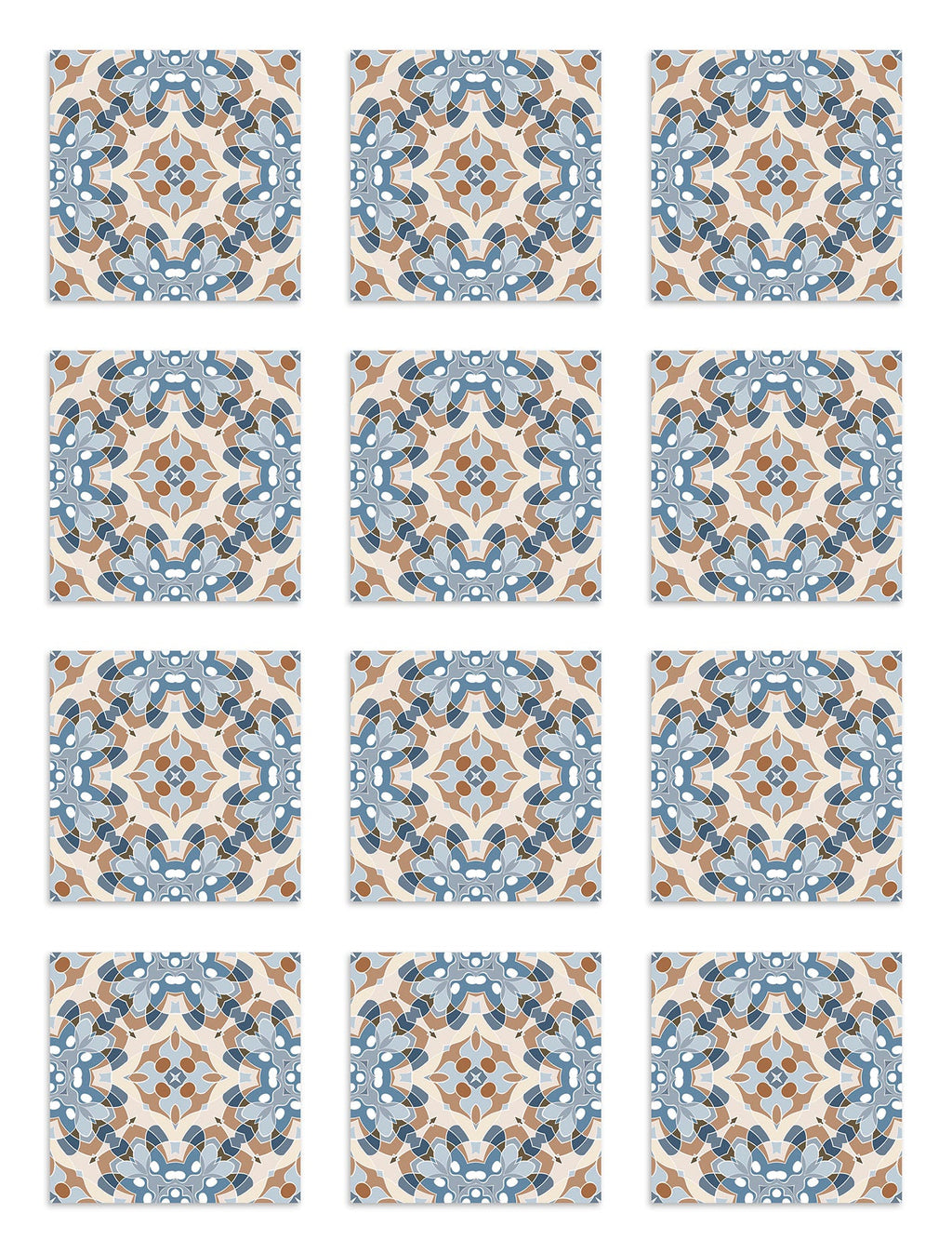 Azulejo Adhesivo Oriental Azul Home & Living 