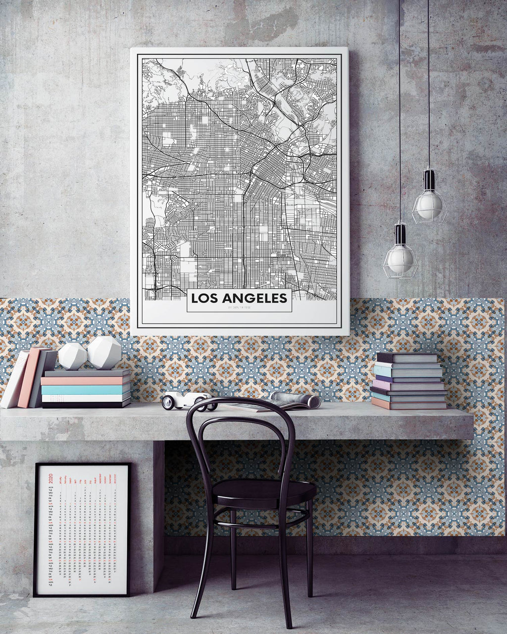 Azulejo Adhesivo Oriental Azul Home & Living 