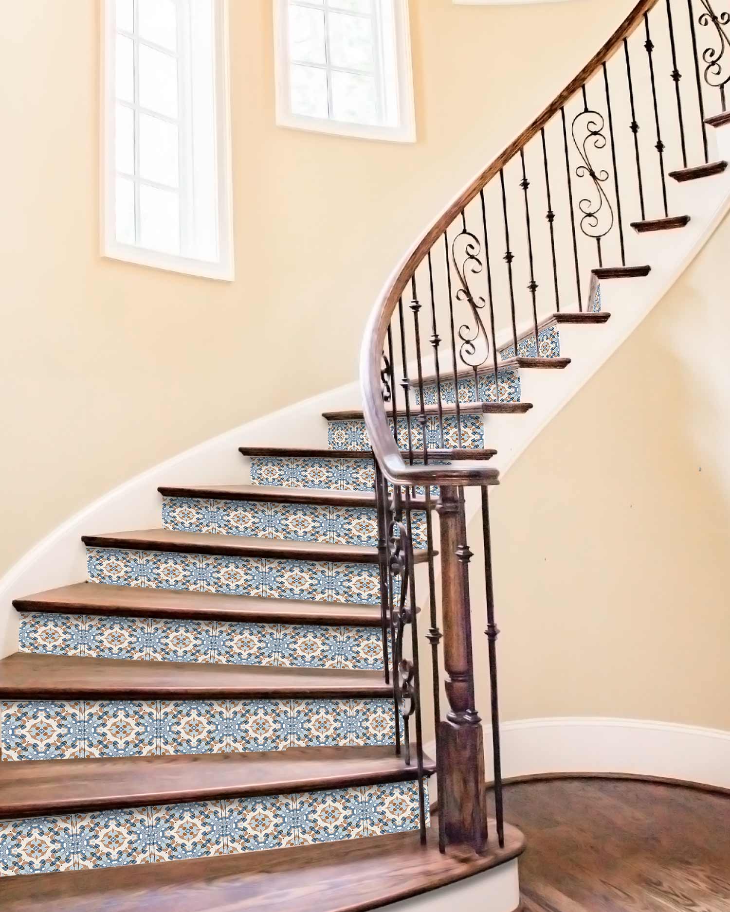 Azulejo Adhesivo Oriental Azul Home & Living 