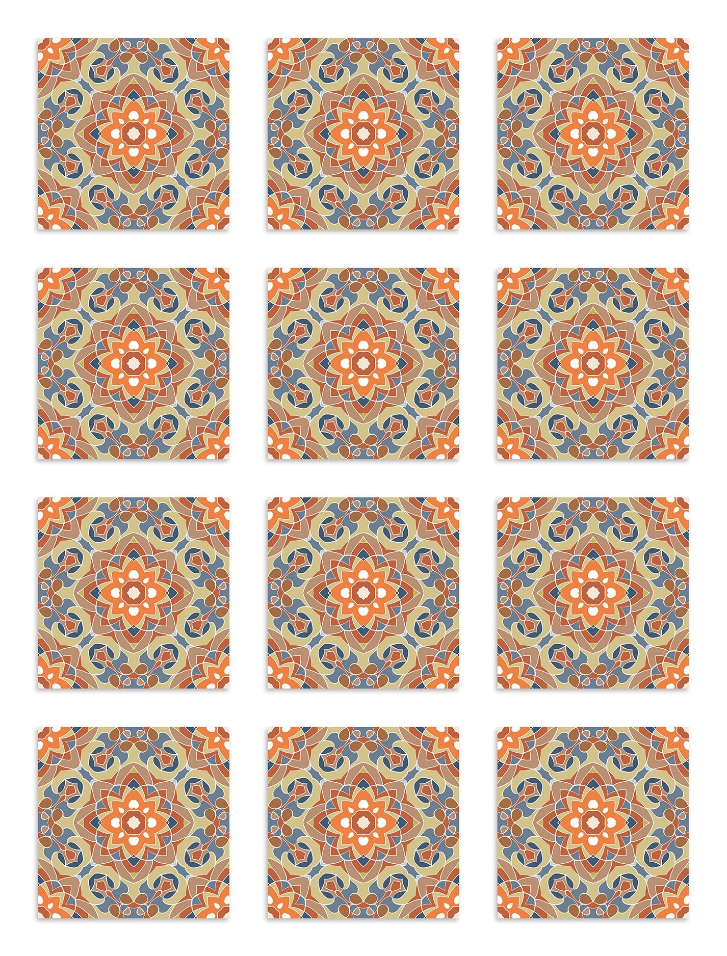 Azulejo Adhesivo Oriental Floreada Original Home & Living 