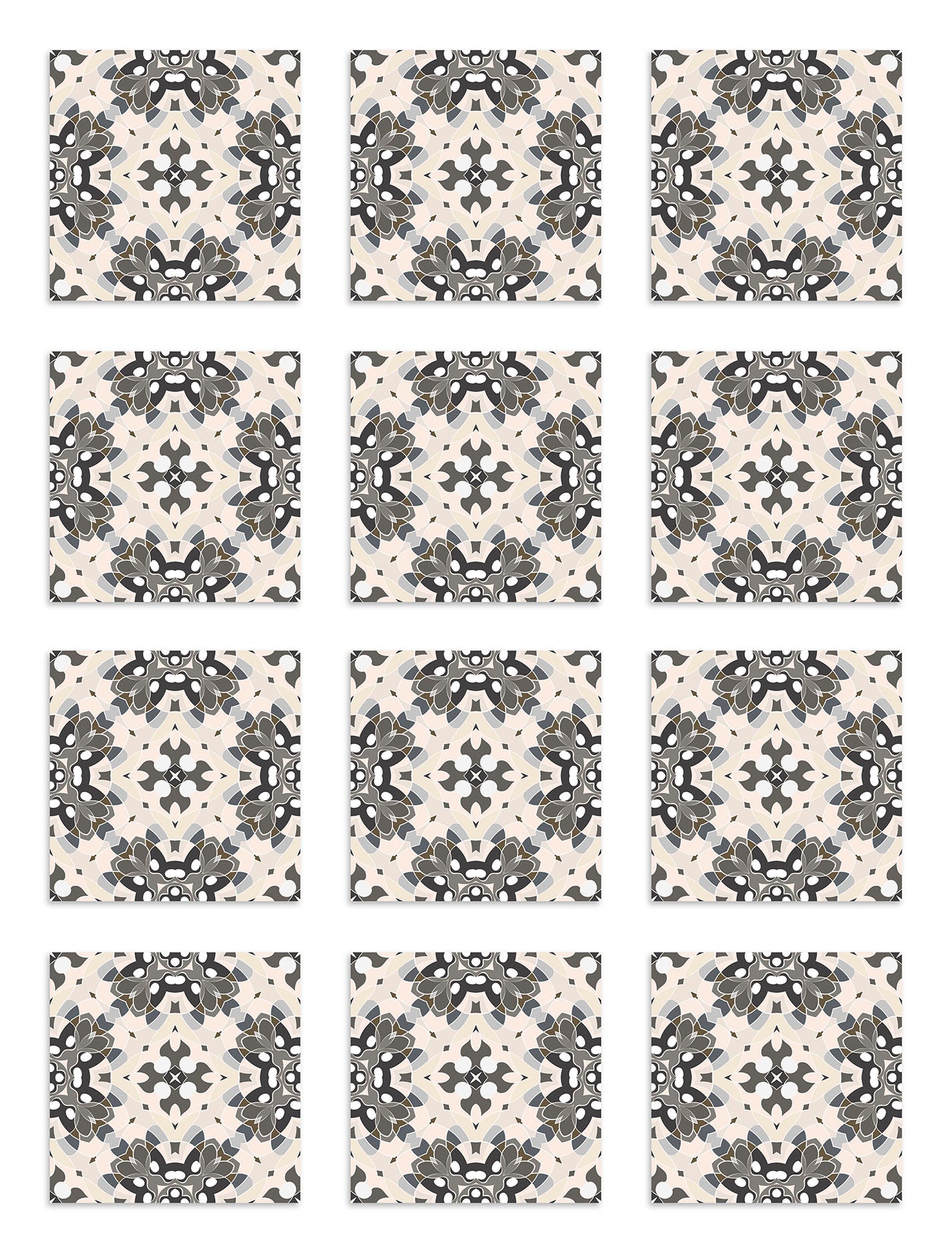 Azulejo Adhesivo Oriental Gris Home & Living 