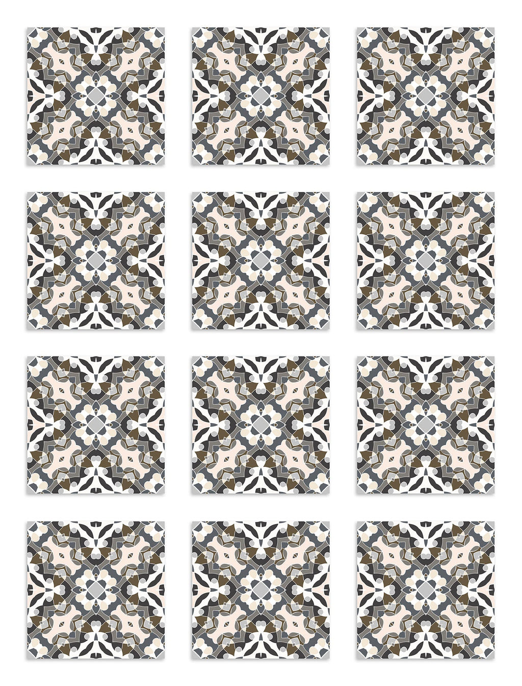 Azulejo Adhesivo Oriental Hidráulico Gris Home & Living 