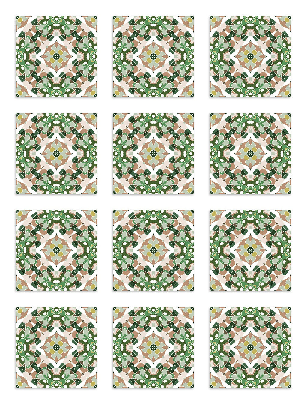 Azulejo Adhesivo Oriental Verde Home & Living 