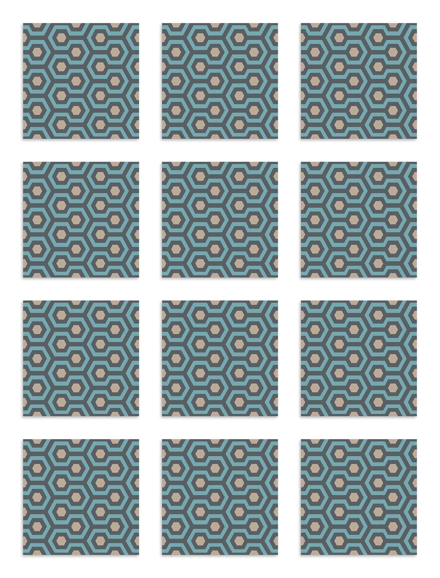 Azulejo Adhesivo Resplandor Azul Home & Living 