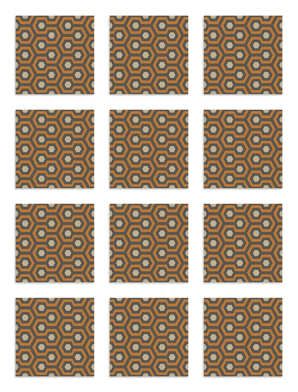 Azulejo Adhesivo Resplandor Naranja Home & Living 