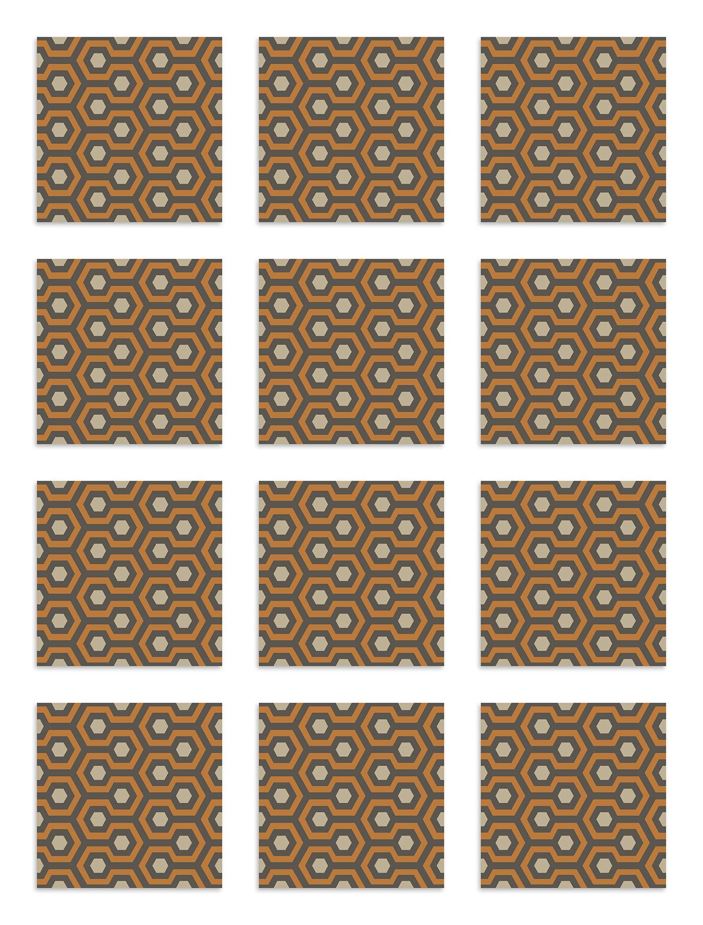 Azulejo Adhesivo Resplandor Naranja Home & Living 