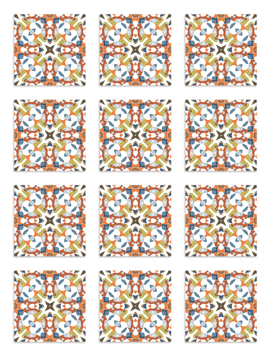 Azulejo Adhesivo Tipo Hidráulico Oriental Original Home & Living 