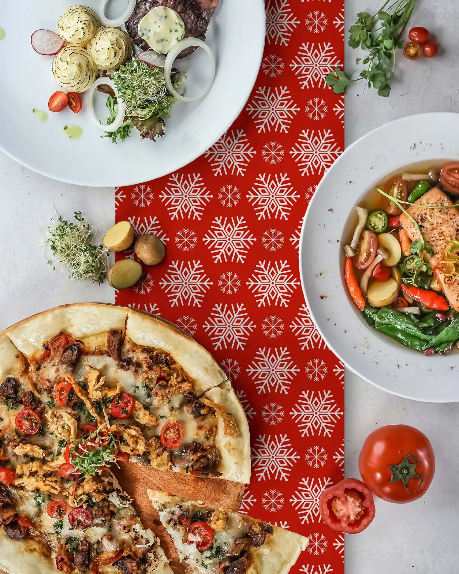 Camino de Mesa Vinílico Copos Navidad Rojos freeshipping - Home and Living