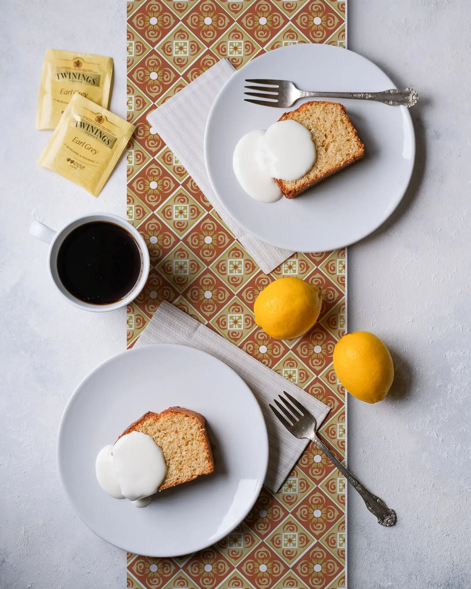 Camino de Mesa Vinílico Hidráulico Diagonal Naranja freeshipping - Home and Living