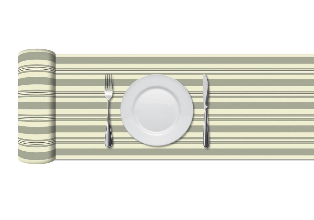 Camino de Mesa Vinílico Líneas Azules Home & Living 