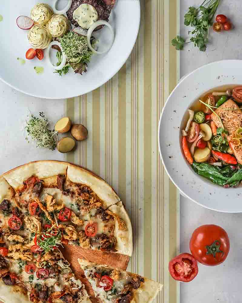 Camino de Mesa Vinílico Líneas Naranjas Home & Living 