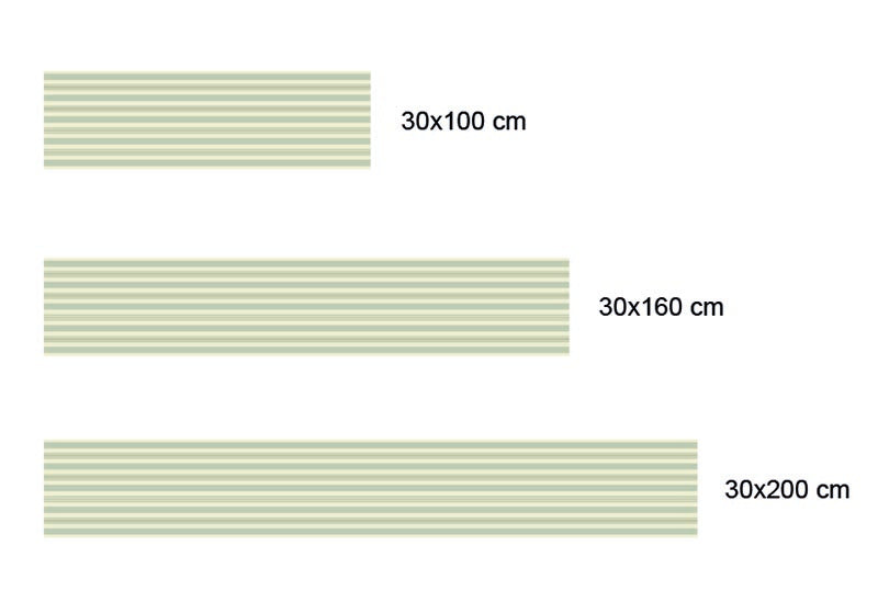 Camino de Mesa Vinílico Líneas Verdes Home & Living 