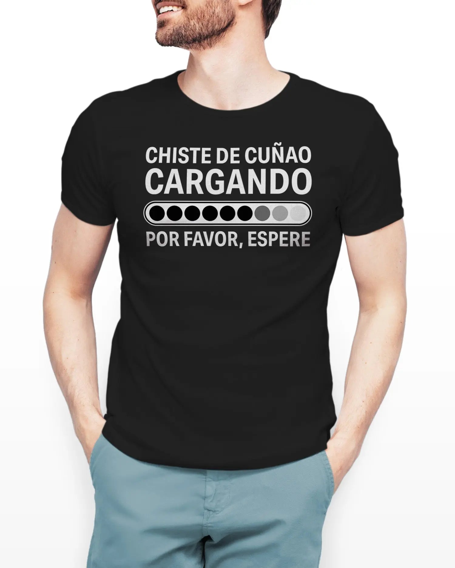 Camiseta de Manga Corta -  Chiste de Cuñado Cargando  - 100% Algodón Home & Living