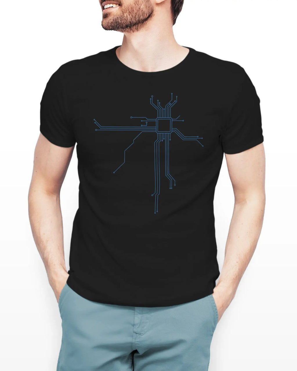Camiseta de Manga Corta -  Corazón CPU  - 100% Algodón Home & Living