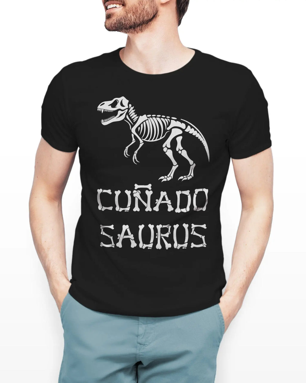 Camiseta de Manga Corta -  Cuñadosaurus Rex  - 100% Algodón Home & Living