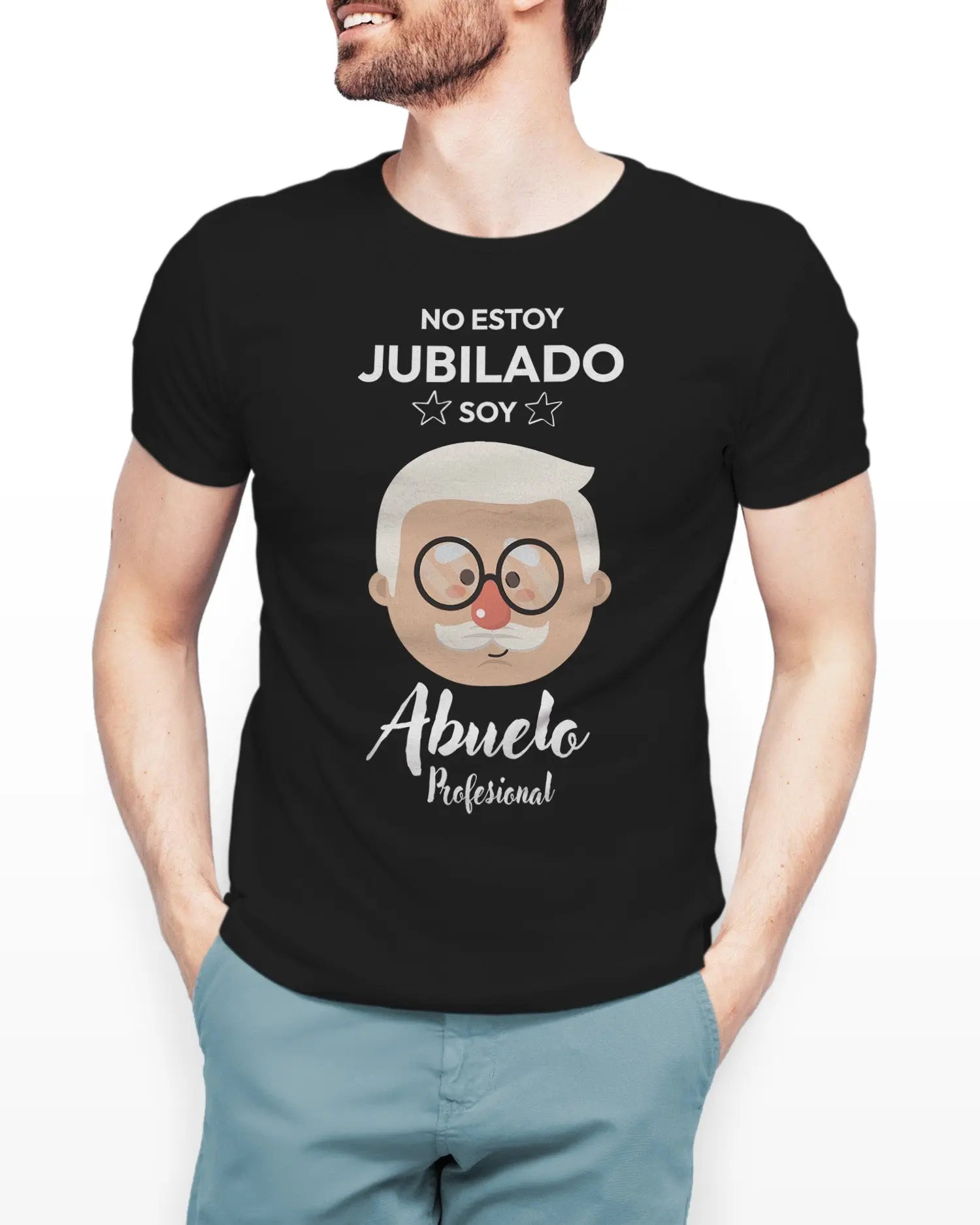 Camiseta de Manga Corta -  No Estoy Jubilado Soy Abuelo Profesional  - 100% Algodón Home & Living