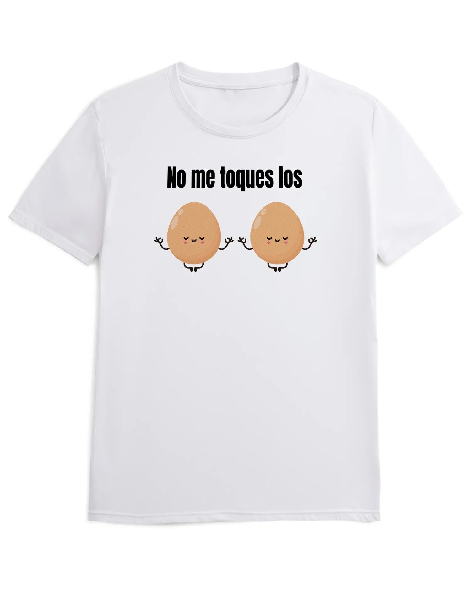 Camiseta de Manga Corta -  No me toques los Huevos  - 100% Algodón Home & Living