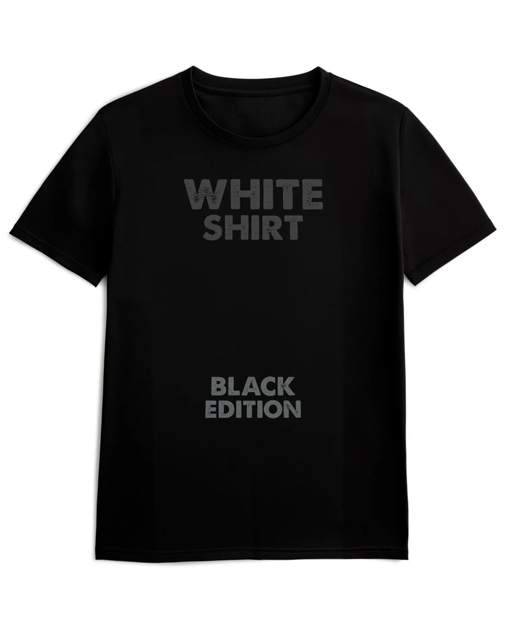 Camiseta de Manga Corta -  White Shirt Black Edition  - 100% Algodón Home & Living