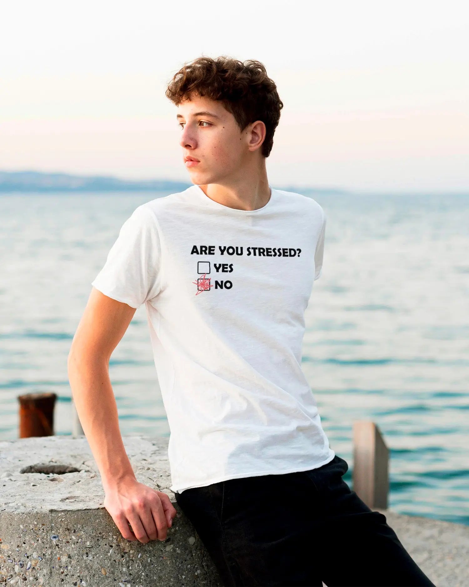 Camiseta de Manga Corta -  ¿Are you Stressed?  - 100% Algodón Home & Living