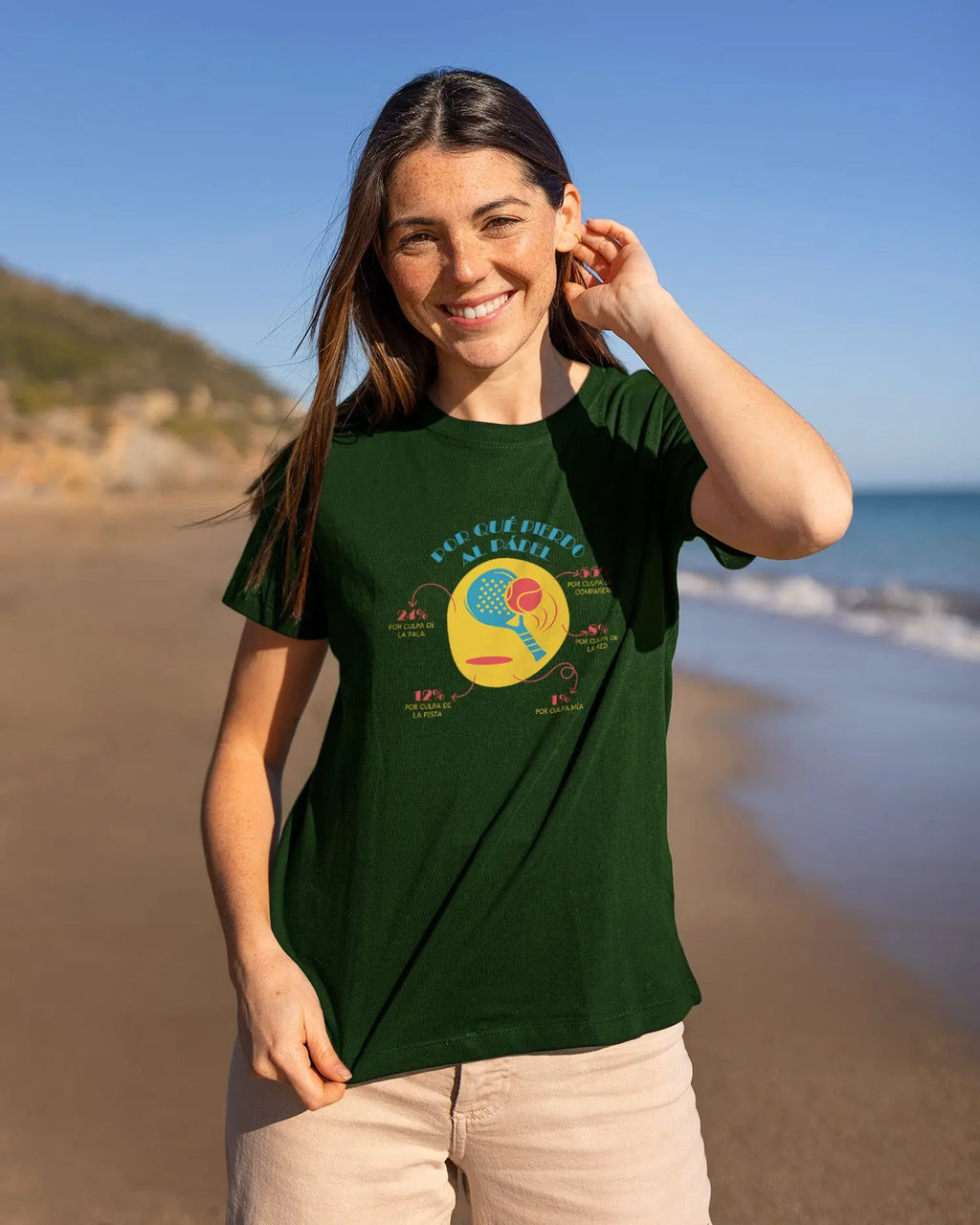 Camiseta de Manga Corta -  ¿Por Qué Pierdo al Pádel?  - 100% Algodón Home & Living