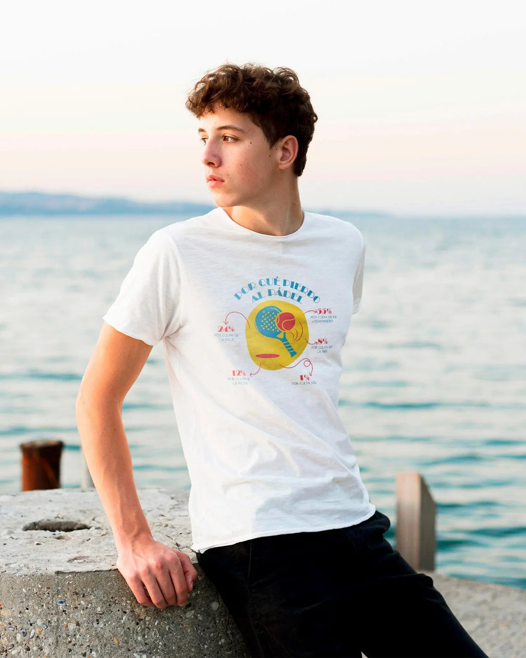 Camiseta de Manga Corta -  ¿Por Qué Pierdo al Pádel?  - 100% Algodón Home & Living