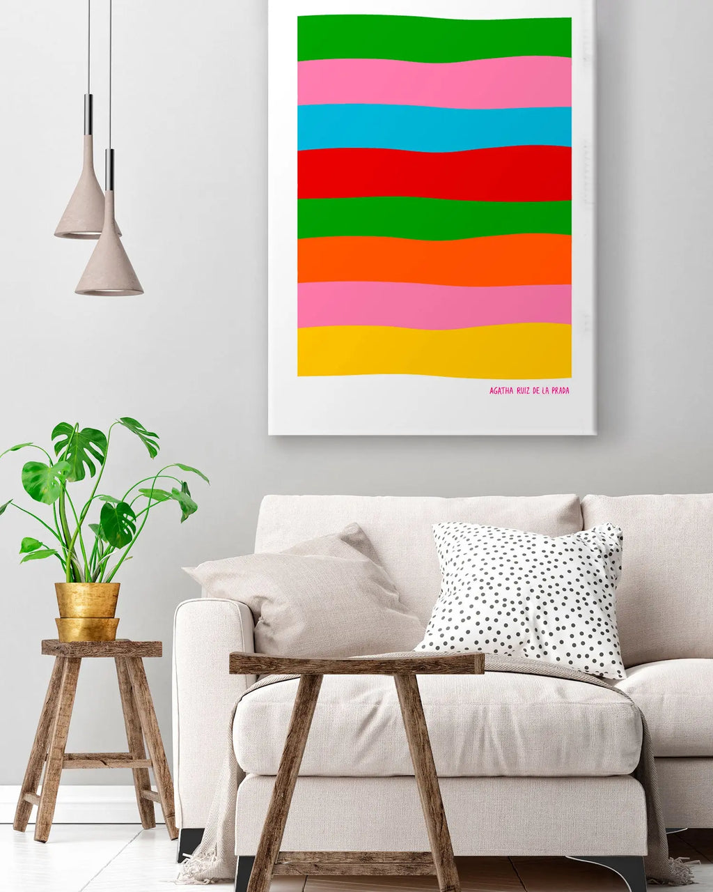 Cuadro Agatha Ruiz de la Prada Colores Líneas freeshipping - Home and Living