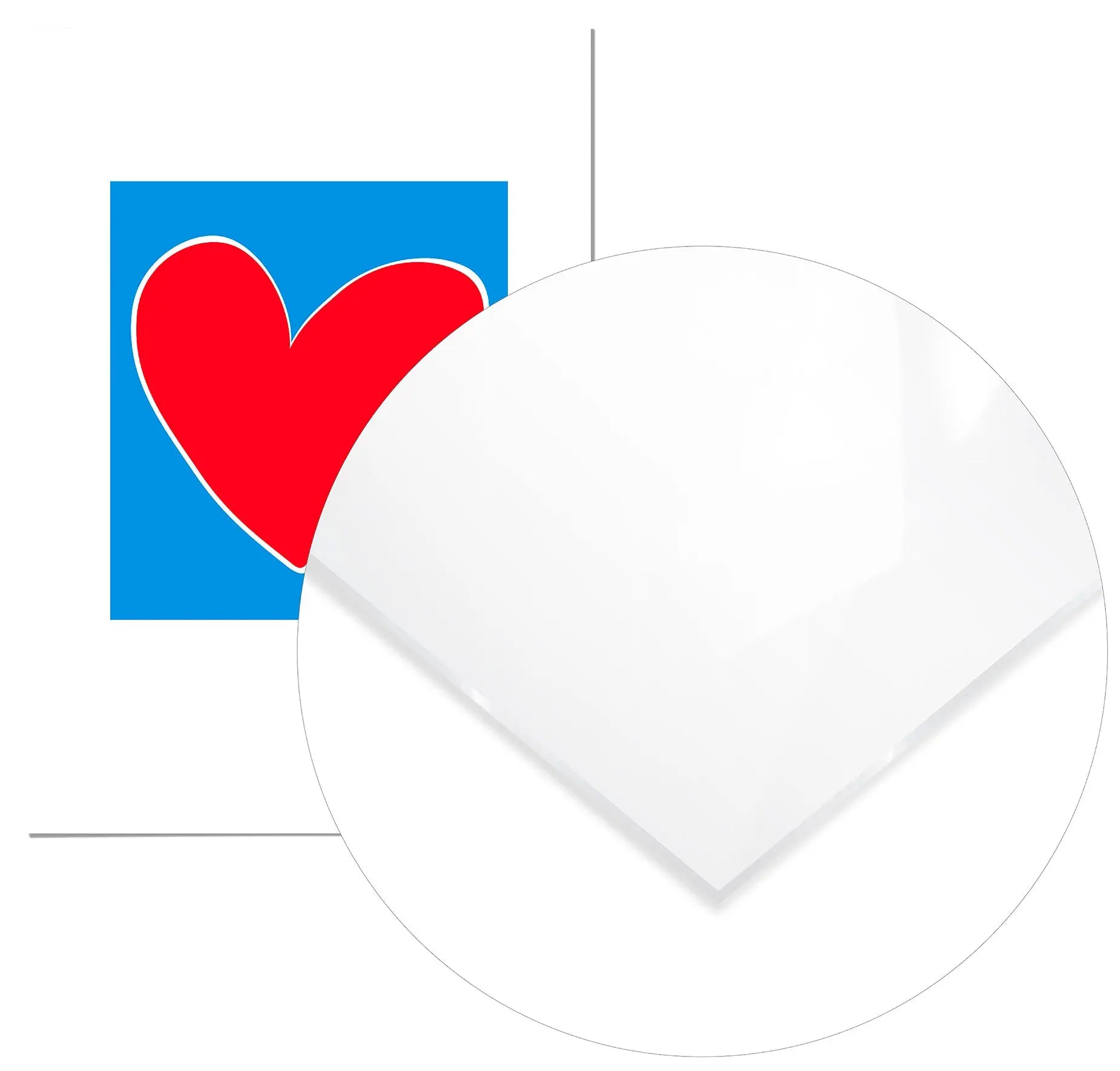 Cuadro Agatha Ruiz de la Prada Corazón Fondo Azul Home & Living MetacrilatoEnmarcado70x100cm