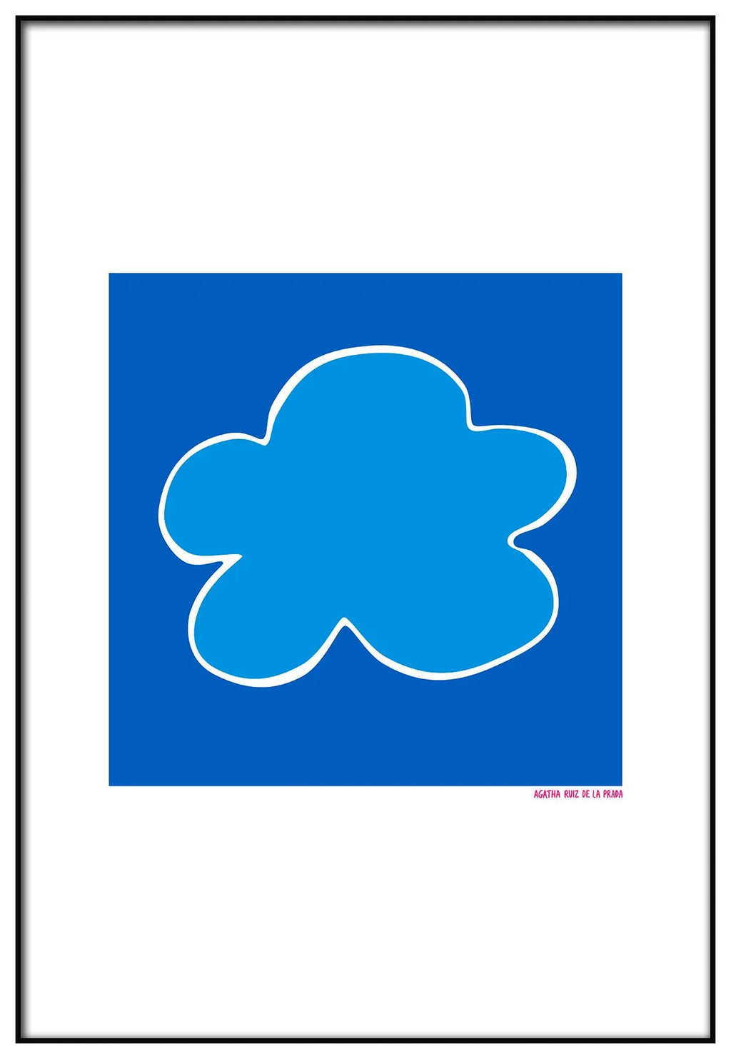 Cuadro Agatha Ruiz de la Prada Nube Fondo Azul freeshipping - Home and Living