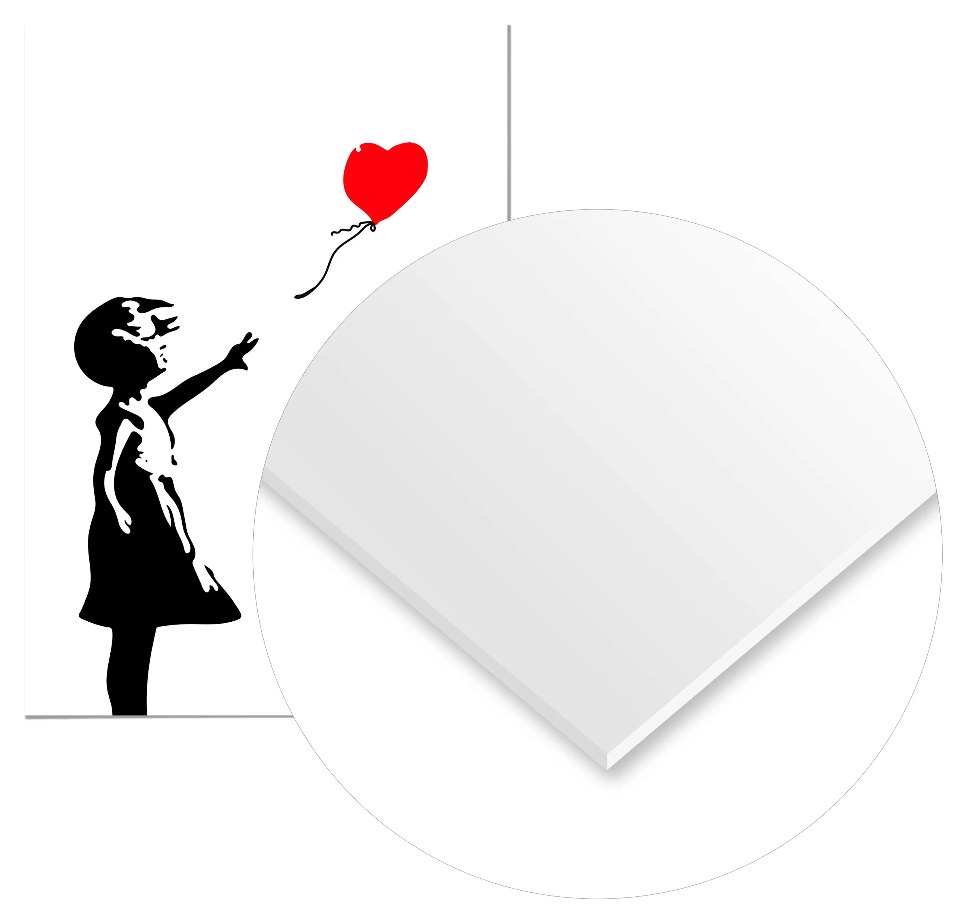 Cuadro Banksy Niña con Globo Home & Living MetacrilatoEnmarcado70x100cm
