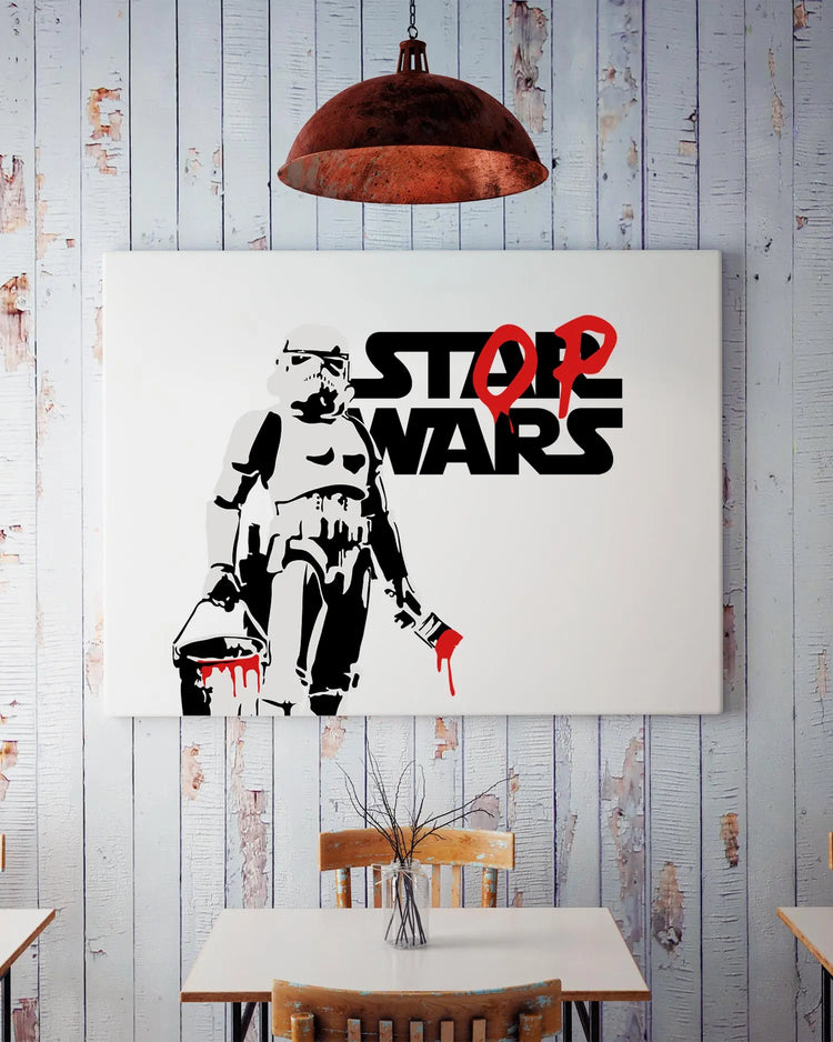 Cuadro Banksy Stop Wars freeshipping - Home and Living