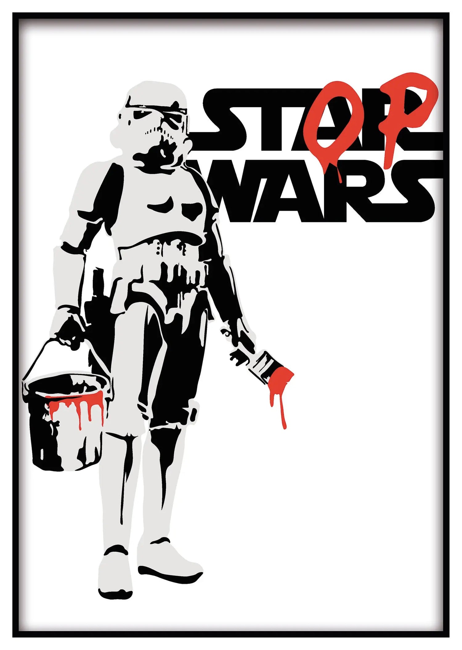 Cuadro Banksy Stop Wars Vertical freeshipping - Home and Living