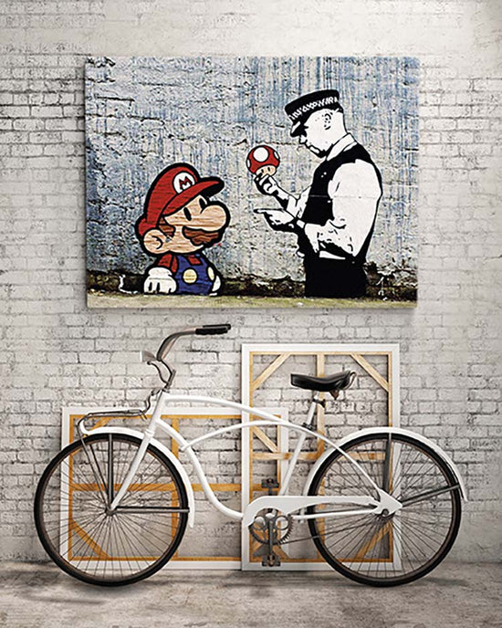 Cuadro Banksy Super Mario Home & Living 
