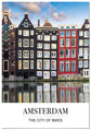 Cuadro Ciudad de Ámsterdam con Mensaje Home & Living 