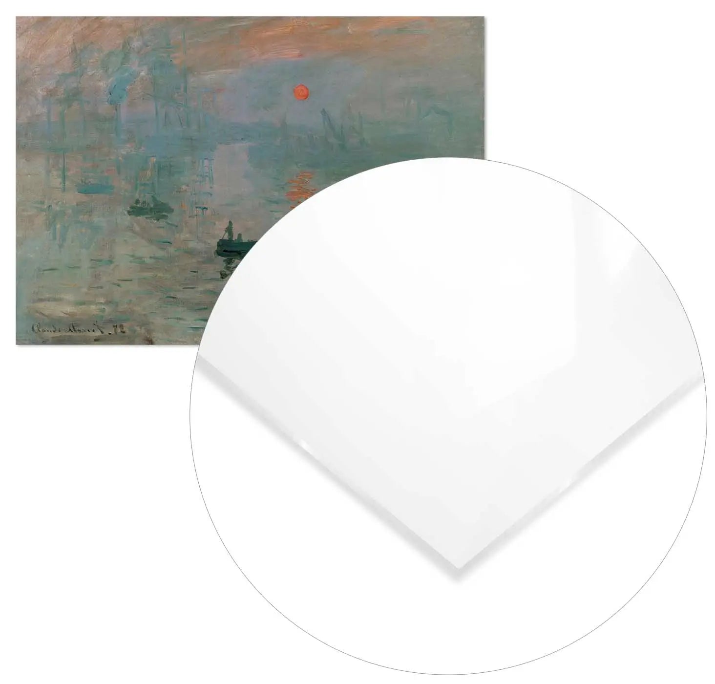Cuadro Claude Monet Impresión, Sol Naciente Home & Living MetacrilatoEnmarcado30x21cm