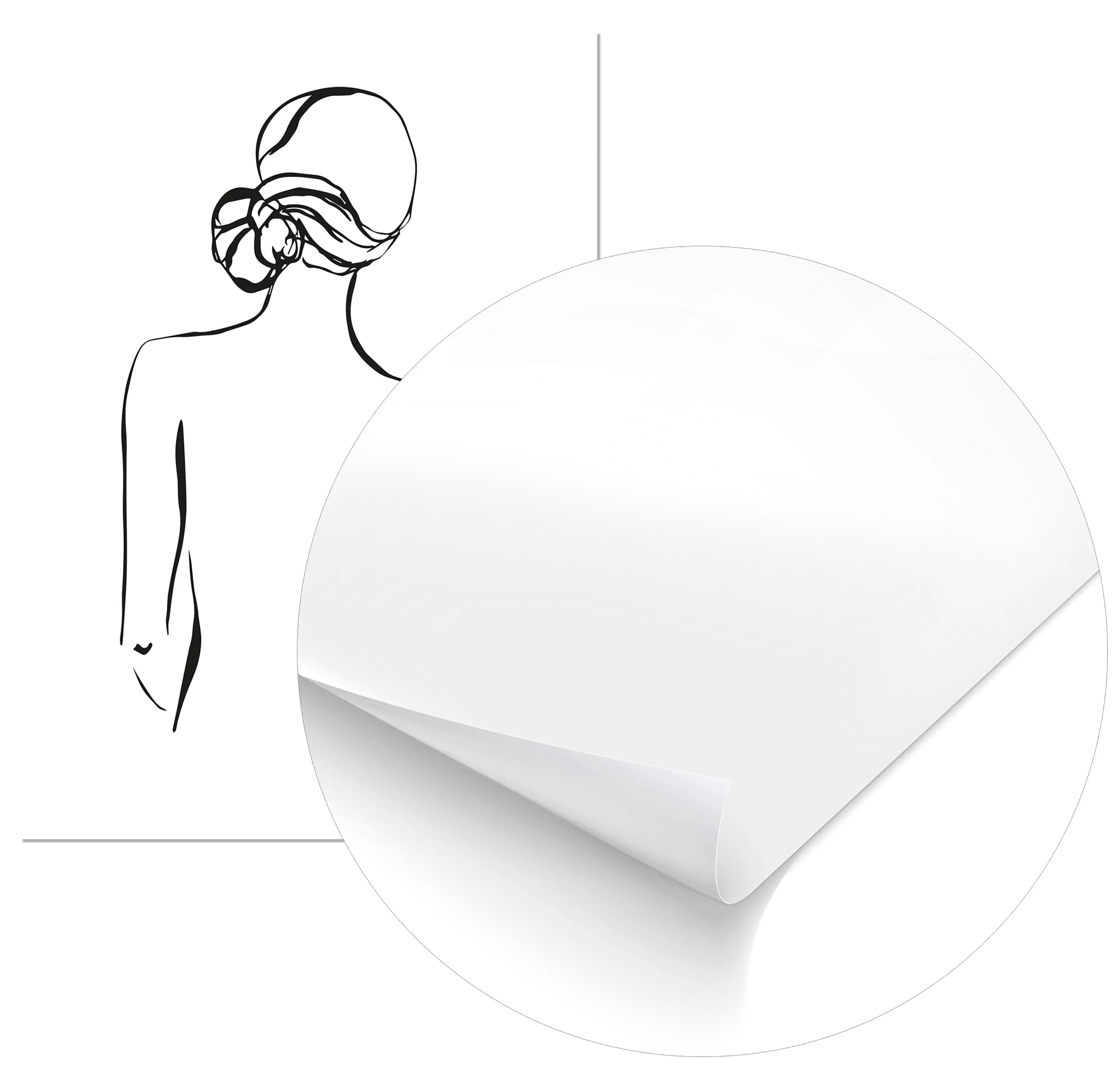 Cuadro Cuadro Silueta Mujer Espaldas freeshipping - Home and Living