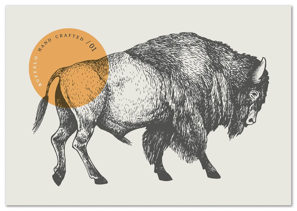 Cuadro Dibujo Búfalo Americano freeshipping - Home and Living