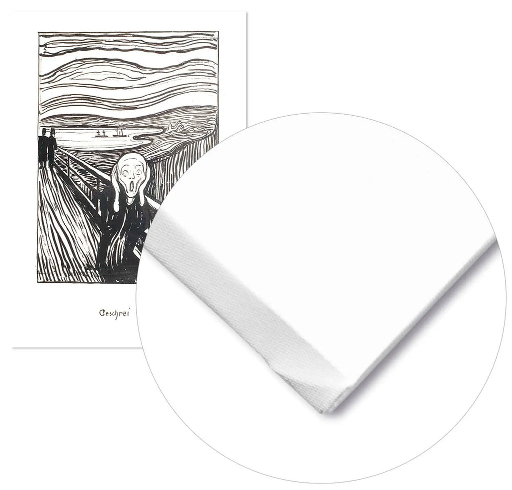 Cuadro Edvard Munch El Grito Blanco y Negro freeshipping - Home and Living
