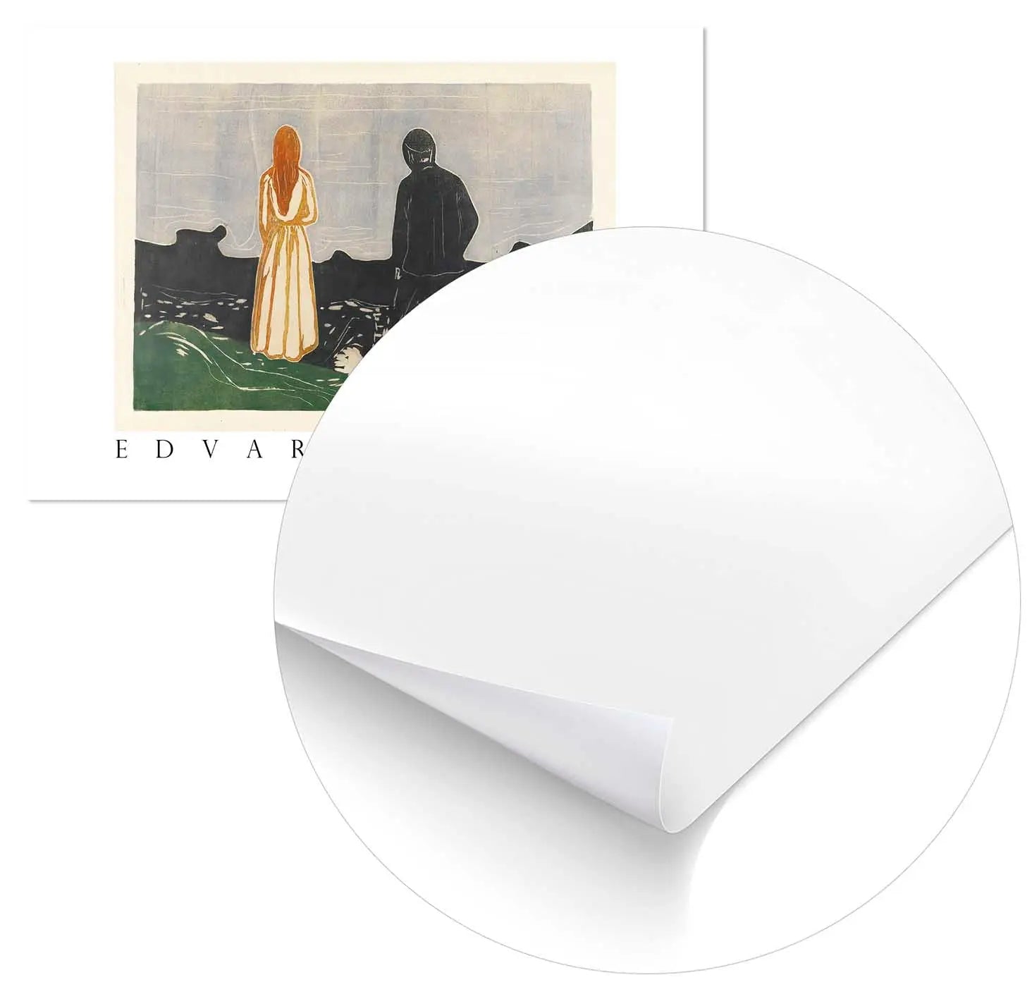 Cuadro Edvard Munch Solitarios Home & Living Póster30x21cm