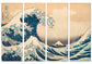 Cuadro Hokusai La Gran Ola de Kanagawa en 4 Piezas Home & Living 