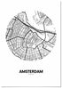 Cuadro Mapa Ámsterdam Círculo Home & Living 