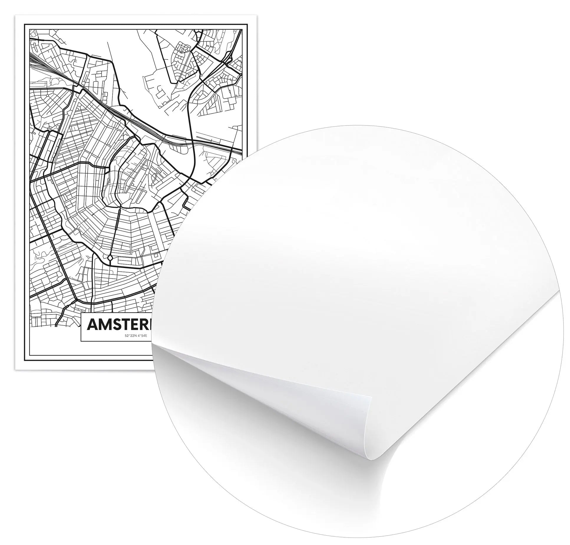 Cuadro Mapa Ámsterdam freeshipping - Home and Living