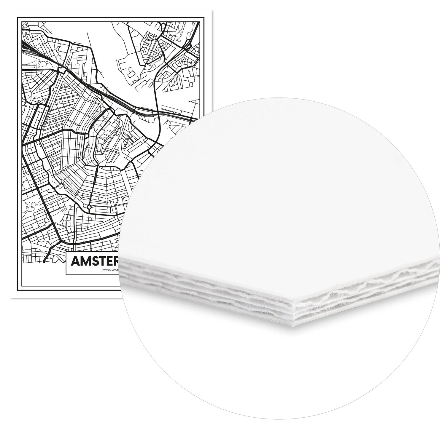 Cuadro Mapa Ámsterdam Home & Living CuadroEnmarcado70x100cm