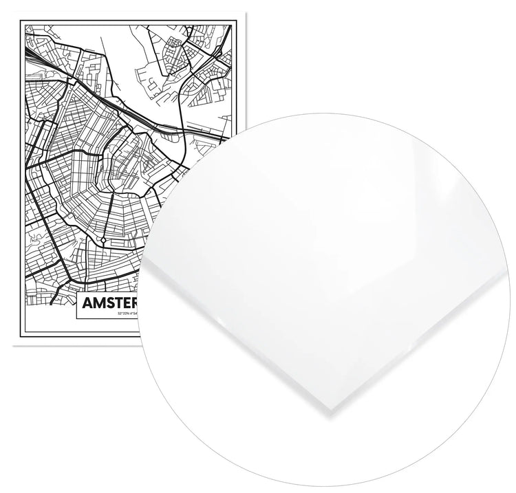 Cuadro Mapa Ámsterdam Home & Living MetacrilatoEnmarcado70x100cm
