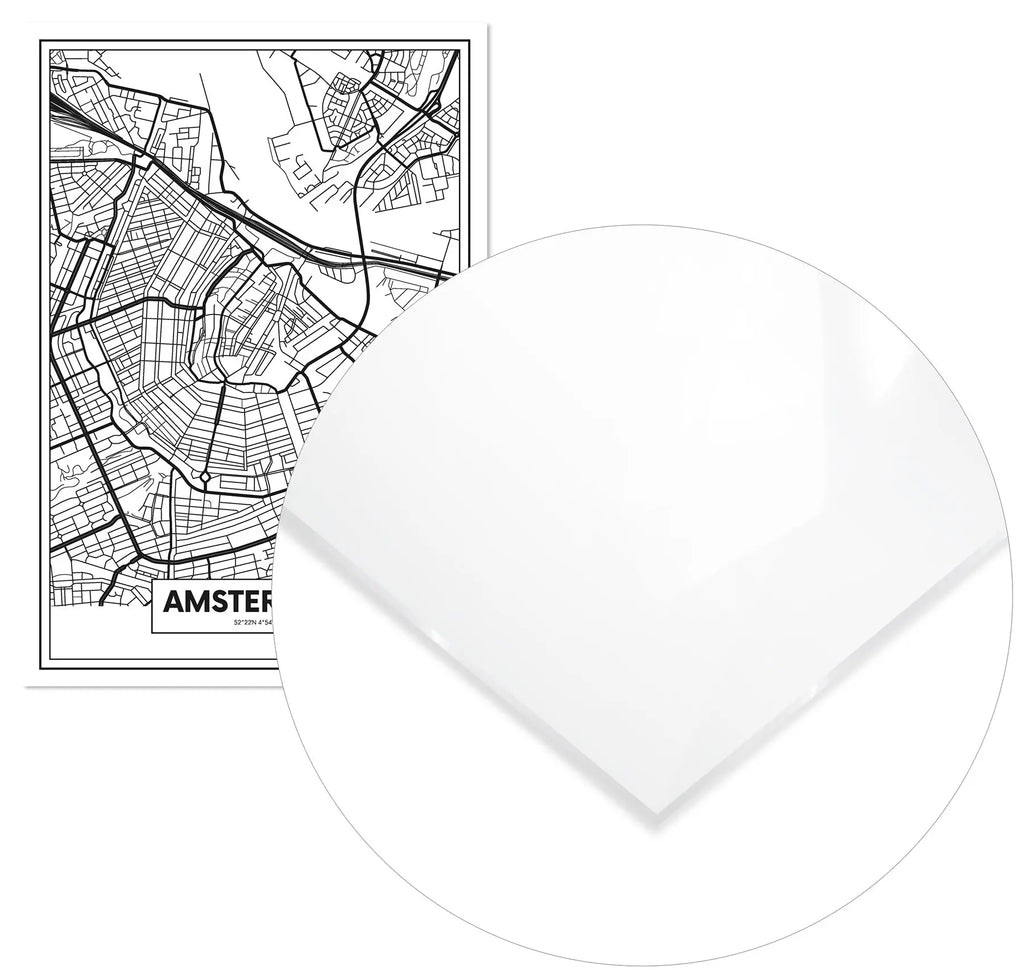 Cuadro Mapa Ámsterdam Home & Living MetacrilatoEnmarcado70x100cm