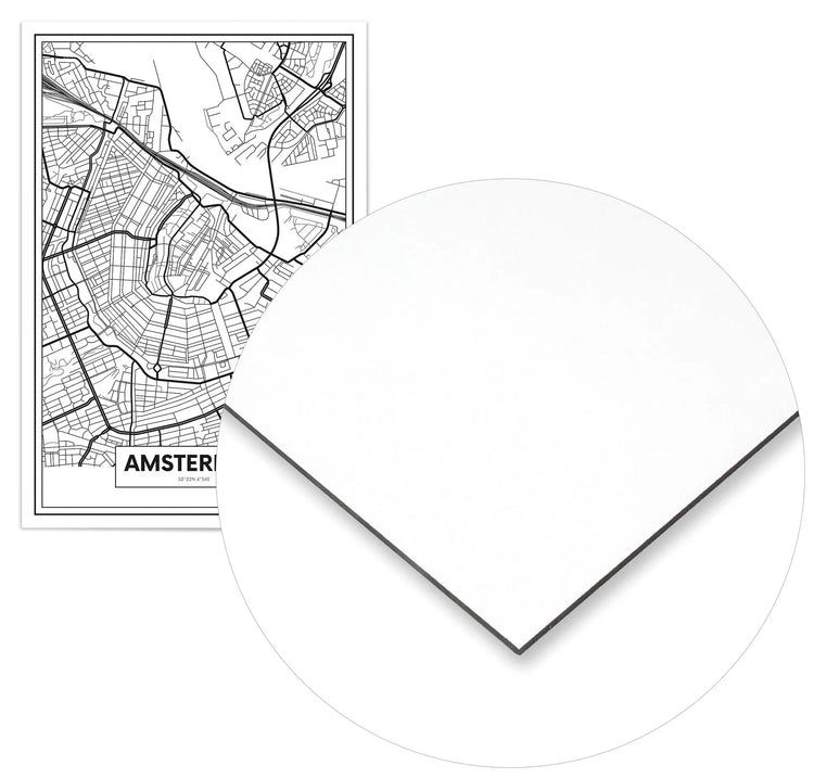 Cuadro Mapa Ámsterdam Home & Living Metal70x100cm