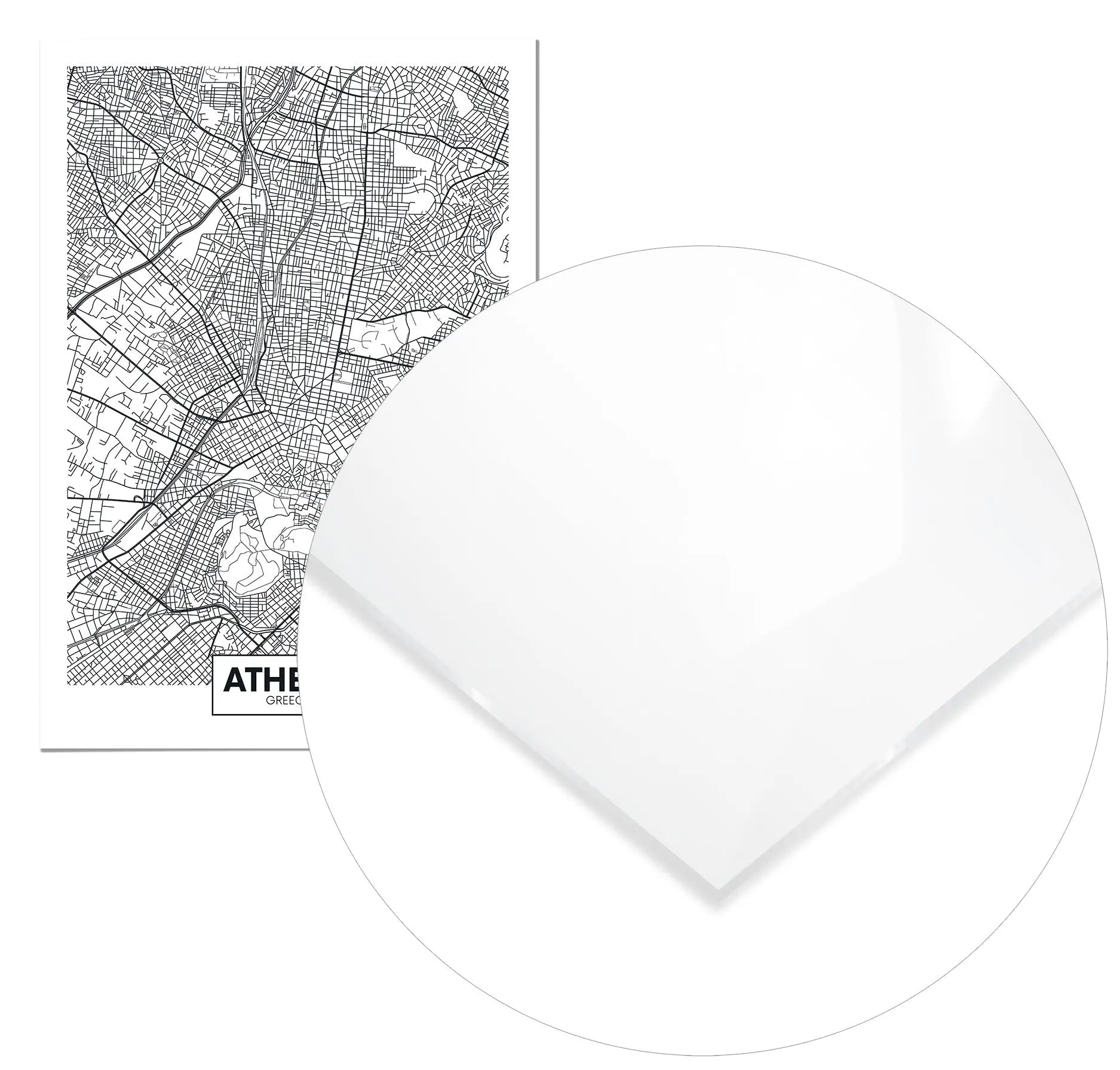 Cuadro Mapa Atenas freeshipping - Home and Living